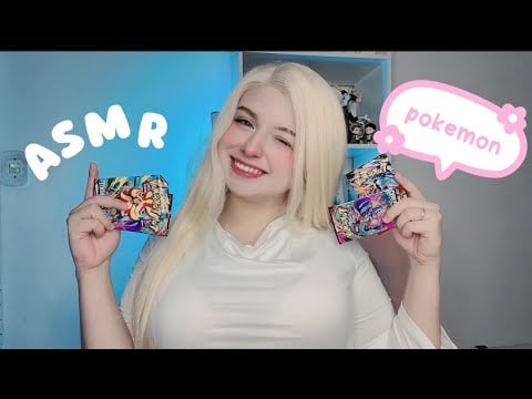 ASMR : ABRINDO CARTINHAS POKÉMON 🩵✨ #publi 