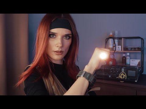 ASMR Unpredictable CRANIAL Nerve Exam Role Play , Patching You Up , Sleep , Relaxation , Soft Spoken