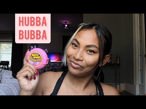 ASMR Chewing Hubba Bubba Bubble Tape Gum , Can I Chew It All ?!