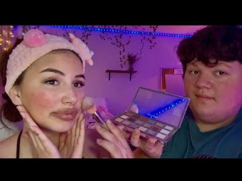 Real Person ASMR | Doing WahonayASMRs Makeup 💄 