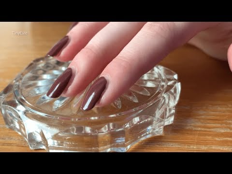 [lofi ASMR] Gentle up close glass tapping and scratching (no talking)