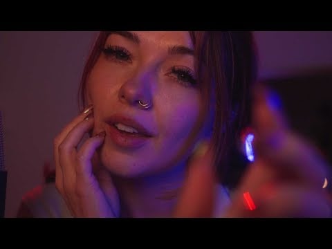 ASMR 💫comforting mumbles with face tapping and scratching to put you right to sleep