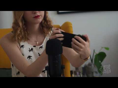 ASMR Tapping on leather case no talking