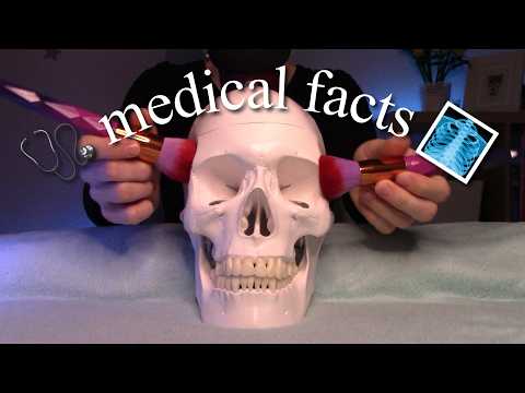 [ASMR] Whispering Medical Facts into your Ears 💀🎀 (close-up binaural whispers, visual triggers)