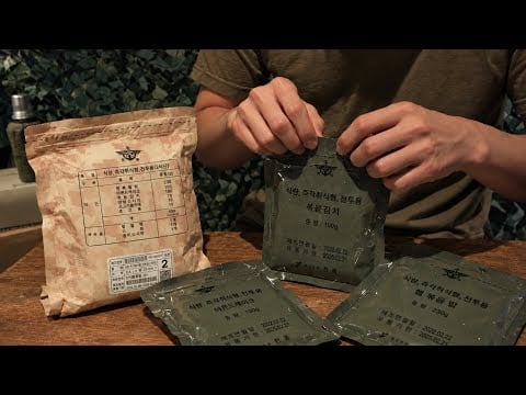 ASMR 【韓国の戦闘食】MRE  レーション