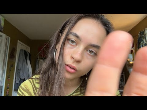 lo-fi whispered asmr // whisper rambles, hand movements, touching your face