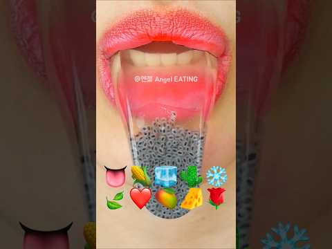 @AngelEATING777 asmr CLEAR EMOJI FOOD JELLY 투명 이모지 젤리 먹방 eating sounds