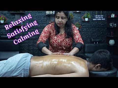 Chaitali Barber Oily Body Massage ASMR For Deep Muscle Tension Relief & Relaxation #ladybarber #asmr