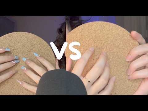 ASMR SFIDA TAPPING TRA UNGHIE VERE E FINTE (no talking, tapping, scratching)