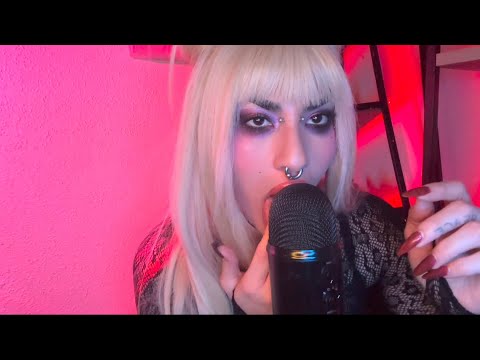 ASMR 😴 Wet Mouth Sounds + Finger Kisses