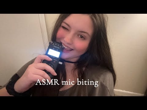 ASMR Tascam Mic Biting, Mouth Sounds, Rambles, Hand Movements 
