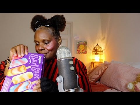 Swirl Freeze Ice Pops Treat ASMR Eating Sounds