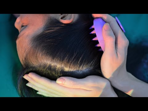 ASMR Relaxing Scalp Massage With Shampoo Brush For Relieve Stress, Headache, Anxiety