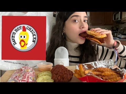 PROBANDO EL MEJOR POLLO DE COMIDA RAPIDA POR PRIMERA VEZ ( DAVES HOT CHICKEN ) MUKBANG