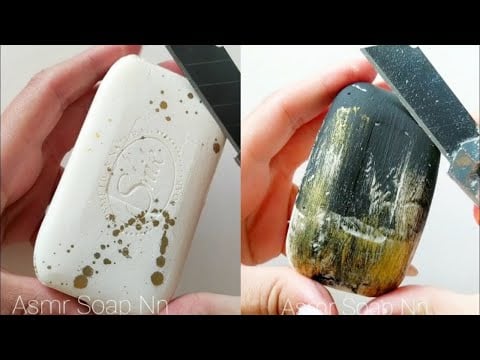 Dry Soap carving ASMR\ relaxing sounds\ No talking. Satisfying ASMR video\ Cutting soap