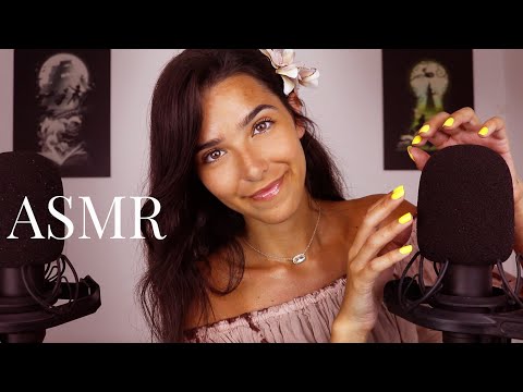 ASMR Relaxing Layered Sounds (Scalp massage, Mic scratching, Mouth sounds, Crackling sounds...)