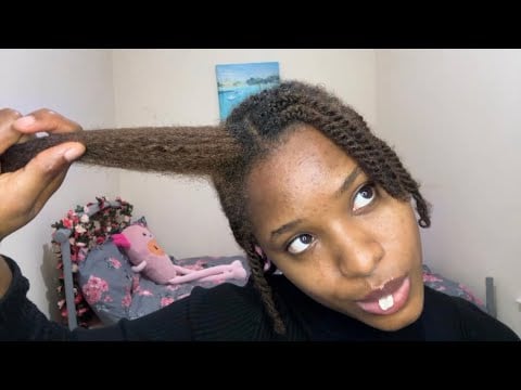 ASMR Gum Chewing and Loosing My Itchy Braids ✨
