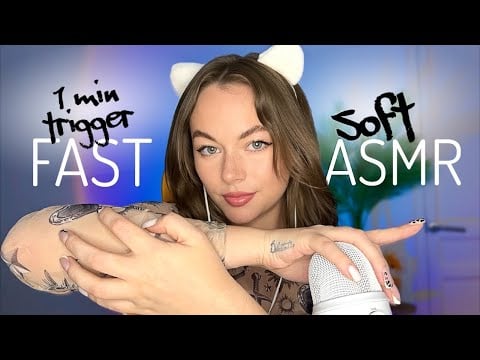 TINGLY FAST & SOFT ASMR | Mouth Sounds, Fabric Scratching, Tapping
