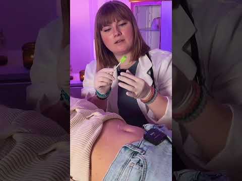 ASMR Stomach Examination 🩷 #asmr #asmrrealperson #asmrmedical #asmrtingles #asmrsounds