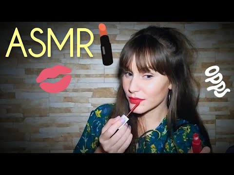 ASMR🎧 APLICANDO LABIALES (lipstick application)💄 Con muchos SUSURROS y MOUTH SOUNDS - ASMR ESPAÑOL