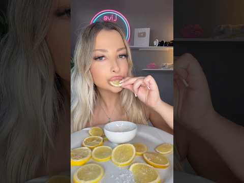 Dondurulmuş çıtır limon ￼🍋 #shorts Türkçe ASMR #mukbang #asmr #food #eatingsounds