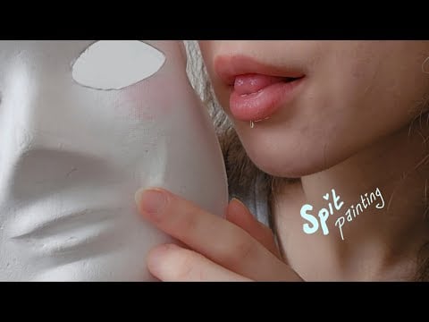 ASMR: Spit Painting on Face Mask 🎭 | Insane Visual Triggers for Tingles (No Talking)