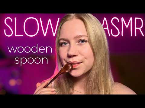 ASMR 🎧 slow wooden spoon 🥄 no talking | #asmrminuha #asmr 