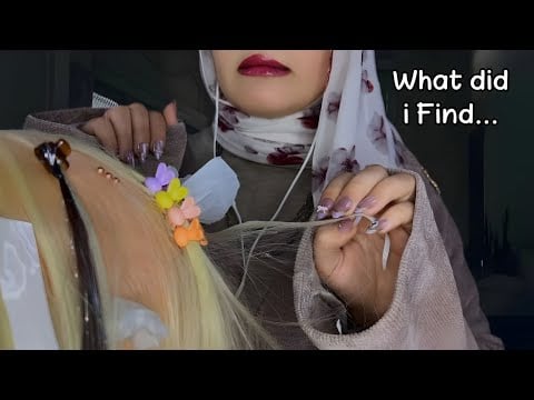 ASMR There Are Random Things in Your Hair… 😳 (hair check, scalp scratching, head massage) 