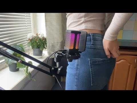 Shirt and jeans scratching asmr💖
