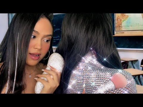 ASMR Girl OBSESSED W/ Bedazzling Scratches Your Back (Your Back Is DIAMONDS) & Plays W/ Your Hair RP