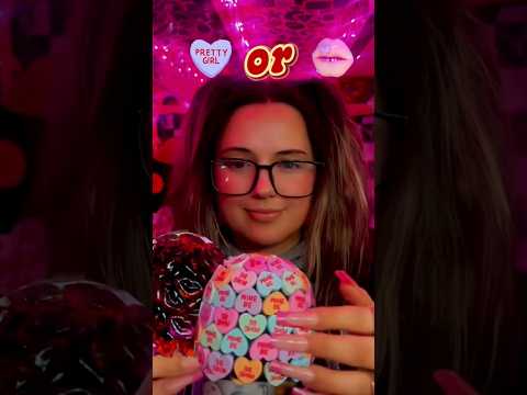 ASMR scratching on my mic covers! Do you like the candy hearts or the lips better? 💜💋 #diy #art