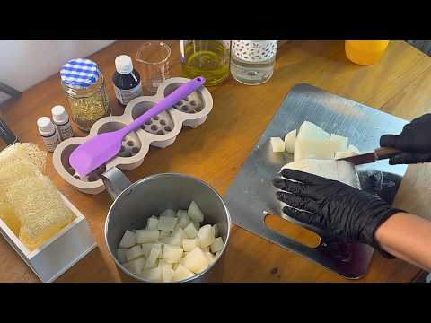 ASMR Fazendo Sabonete Massageador de Camomila com Lavanda *Muito Satisfatório* | Energia Zen