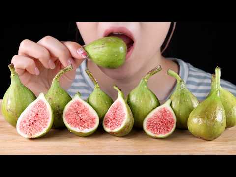 ASMR Green Figs | Fresh Fruit Eating Sounds Mukbang No Talking
