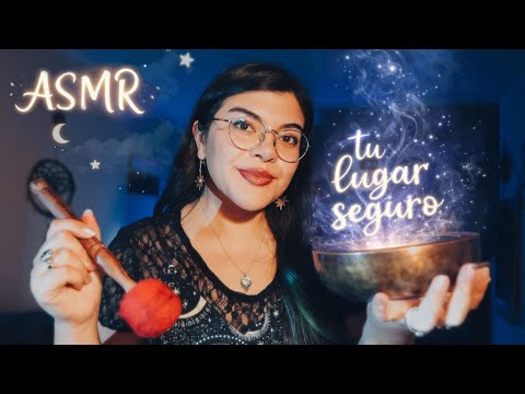 ASMR Para Bajar La Ansiedad 💗  Te llevo a tu Lugar Seguro ✨ Cuencos, Koshi Bells, Reiki | Binaural