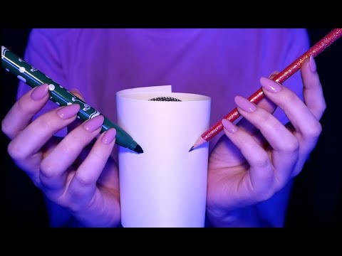 ASMR Drawing & Writing on Mic (No Talking)