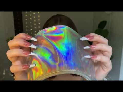 *one minute asmr* fast tapping on makeup bags (no talking)
