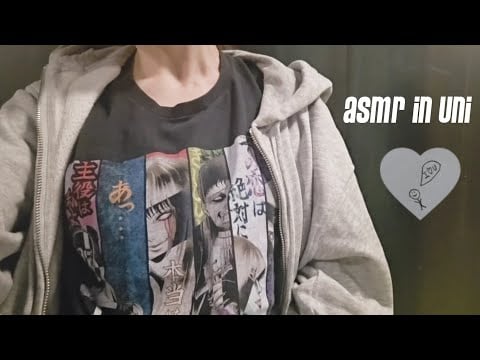 ASMR in my university (screen tapping, eating m&ms, whispering) | chill lofi~