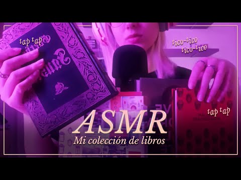 ASMR ✧ ¿Te enseño mi colección de libros? 🍂📚 [tapping, rambling, pasando páginas] [binaural]