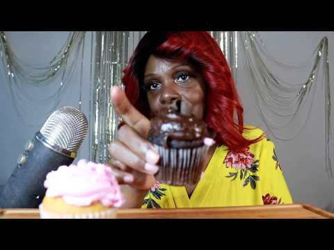 Cupcakes ASMR. Eating Sounds