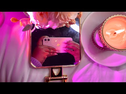 2 MINUTE ASMR 💜- IPHONE TAPPING /CANDLE SCRATCHING /MIRROR TAPPING #tappingasmr