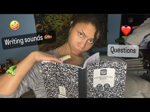 ASMR - Writing and Responding with "Mm Interesting" (Sarah)