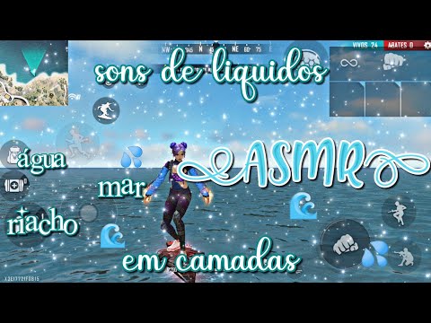 ASMR FF - JOGANDO CS RANQUEADO 🧡 SONS DE LÍQUIDOS EM CAMADAS  💦