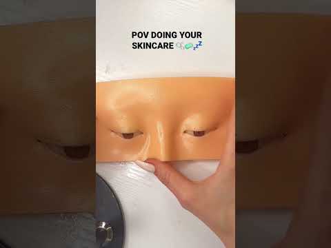 ASMR DOING YOUR SKINCARE 🫧💤🧼#SHORTS asmr for sleep, oddly satisfying, makeup removal Tiktok 💤