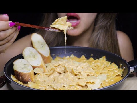 ASMR CREAMY CHEESY FARFALLE ROSA PASTA MUKBANG no talking CREMA ASMR #asmr #mukbang #youtube #pasta