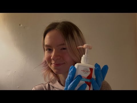 ASMR impulsively cutting your hair & dyeing it red | hand movements & glove sounds!