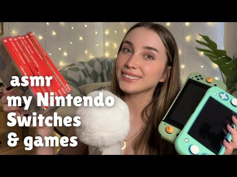 ASMR my Nintendo Switch collection (close whispers, lots of triggers)