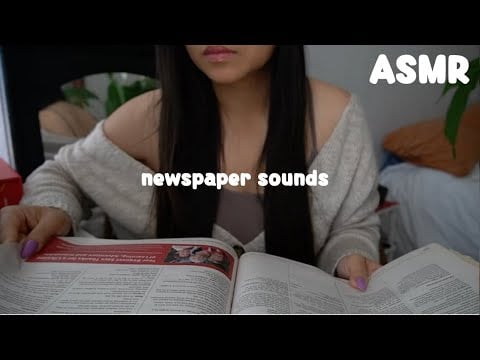 ASMR page turning NEWSPAPER sounds ASMR ⛅️ (no licking) 4k
