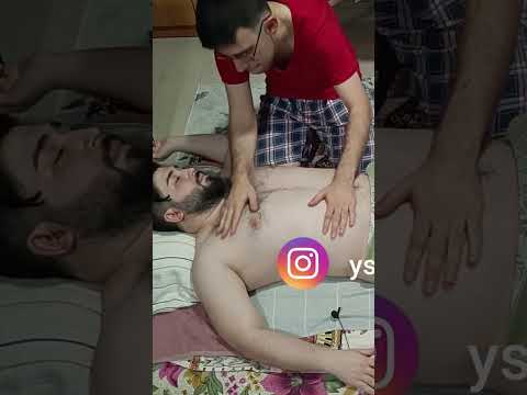 ASMR Post-Workout Chest Massage  #massage #easyturkish #relax #chiropractor #challenge #shortvideo