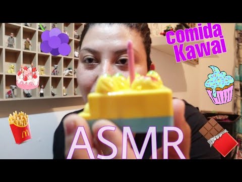 ASMR con comida de juguete 🍇🍔🍟 tapping