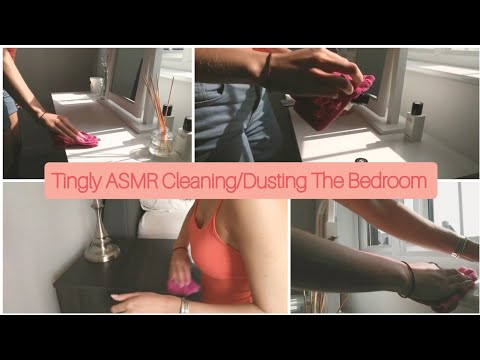 ASMR Household Cleaning/Dusting the Bedroom With No Talking